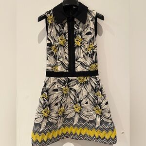 Alice + Olivia Dress with Black and Yellow Floral Design